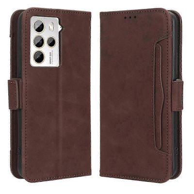 PU-nahkakotelo HTC U23 Pro 5G:lle 5G-tuella, monikorttipaikka ja sisäänrakennettu jalustalompakko Monivärinen Style B