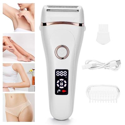 Ebox Elektrisk barbermaskine smertefri for kvinder usb opladning hele kroppen vandtæt LCD-display vådt og tørt ved hjælp af