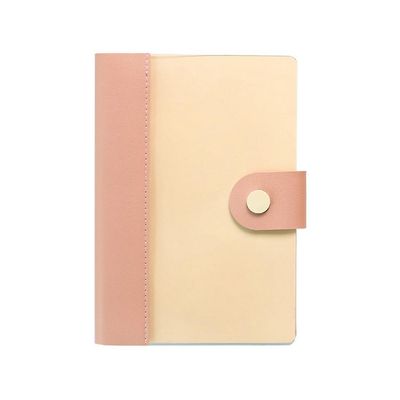 A5 Journal notesbøger Dagbog Daglig notesblok Journal Book Pu læder enkel stil Orange pink