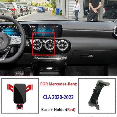 Auton puhelimen pidike ja kiinnike tukevat navigointia GPS Mercedes Benz CLA 2013-2022 GLA 2015-2022 Autotarvikkeet CLA-20-22-punainen