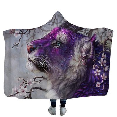 Handuo Super Blød fuld / dronning Størrelse Fleece Sherpa hætteklædte tæppe (mønster valgfrit) pattern15