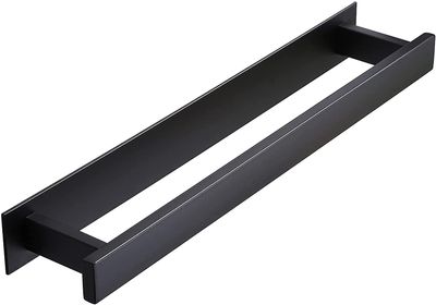Linkrunning Håndklædeholder til badeværelse, Selvklæbende håndklædeholder 40cm håndklædeholder SUS 304 rustfrit stål, sort