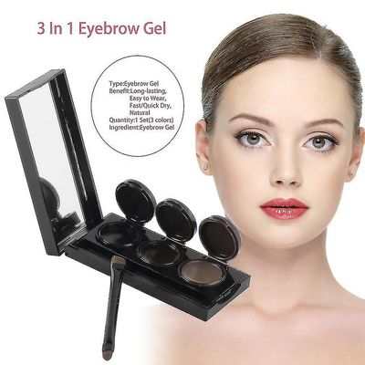 Musik Flower Brand Makeup Eyeliner Gel &øjenbryn Pulver Palette Vandtæt