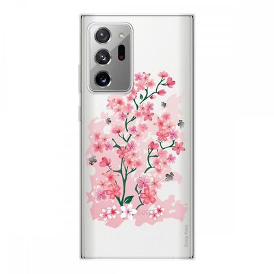 Crazy Kase Hull Til Samsung Galaxy Note20 Ultra I Silikone Soft 1 Mm, Cherry Flowers