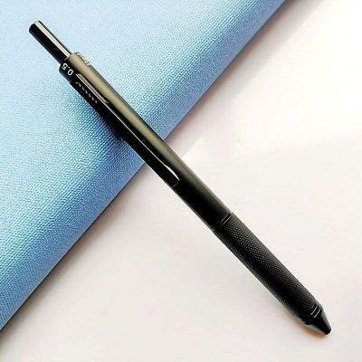 3 farver bold pen 1 automatisk blyant 4 i 1 flerfarvet metal kuglepenne, sort farve