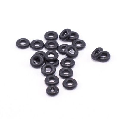 BodyJewelryOnine O-ring pakke af 20 sorte gummi perfekt til tunneler stik konus holder 14g (1.6 mm)