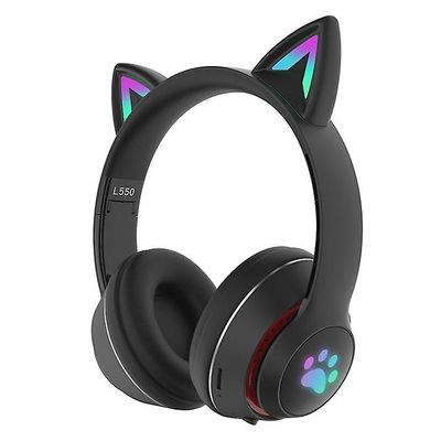 Xd L550 Over Ear Music Headset Glödande Cat Ear Hörlurar 7