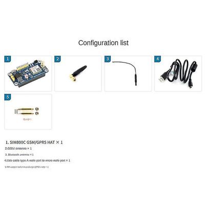 Gsm/gprs/bluetooth Hat For 2b/3b/3b+/zero/zero W Jetson Nano basert på Sim800c Send meldinger Connec