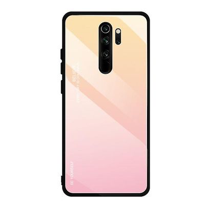 AIR Unikt stødsikkert hærdet glasetui til Xiaomi Mi Mix 2S - gul pink