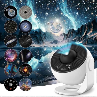 Galaxy projektorivalo 12 filmilevyllä, planetaarion tähtiprojektori, Starry Sky Night Li