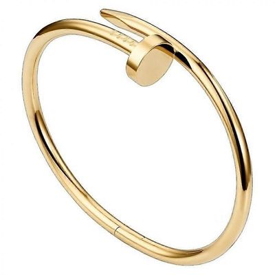 unbrand Edelstahl modisches Nagelkopf KäsivarsinauhaGlatter Oberflche Design(Gift Of K)-Gold Kultaa