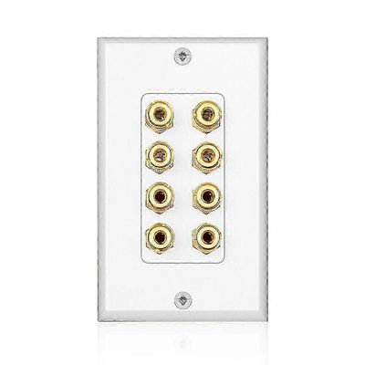 8 viestiä Kaiutin Seinälevy Kotiteatteri Seinälevy Äänipaneeli 4 kaiuttimelle Valkokulta