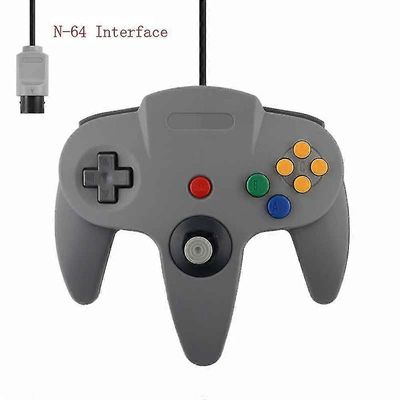2 kpl Classic langallinen N64-ohjain Retro-pelit 64-bittinen peliohjaimen joystickin vaihto 02 1kpl