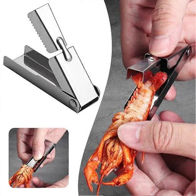 Rapujen kuorintatyökalu, rapujen hännän poistotyökalu, kannettava ruostumattomasta teräksestä valmistettu rapujen Sheller Tools, helposti kuorittav...