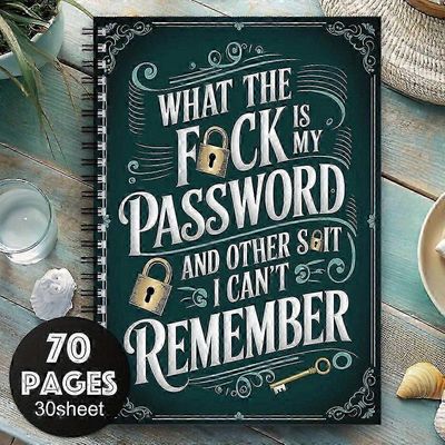 Salasana Lokikirja Funny Spiral Muistilehtiö Muistikirja Internet & Kirjautumistiedot Vihreä