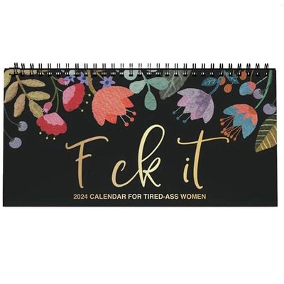 Skrivebordskalender 2024-kalender for trøtte kvinner - det 2024 Kalender Sweary Calendar Planner B Som vist