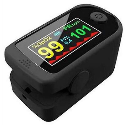 Qian Pulse Oximetry Monitor Puls Detection Fingerspids Oximeter sort