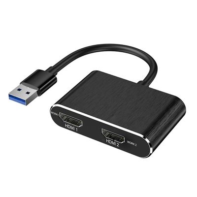 Gaoguang Usb 3.0 –Dual Hdmi -sovitin Ulkoinen video tukee vain Windowsia Musta