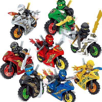 8pc Motorcykel Ninjago Mini Tal