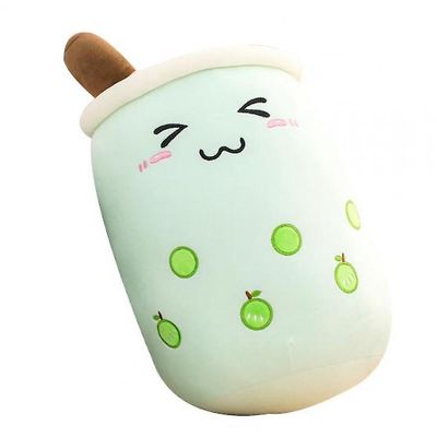 Mikasa Udstoppet Boba Plys Bubble Tea Plys Pillow, Hugging Cushion Plys Food æble2 35cm