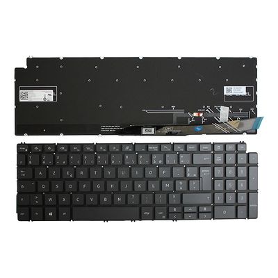 Power4Laptops Dell Inspiron 5593 Baggrundsbelyst gråt fransk layout-erstatningstastatur til bærbare pc'er