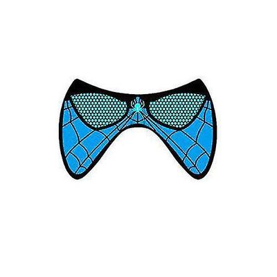 Blå Spiderman Print Led lysende blinkende ansigtsmaske