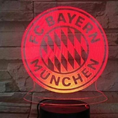 Snniv Fc Bayern München Usb 3d Anime Nattlys Atmosfære Led Skrivebord Lampe