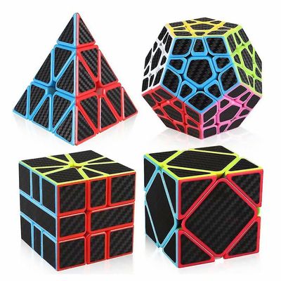 karbon fiber hastighet kube sett 3x3 pyramide megaminx 3x3x3 skewb square-1 hastighet kube bunt pakkepakkepakke