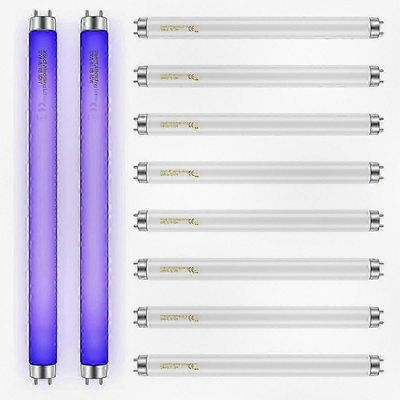 10 kpl BL T8 F10W 10W vaihtolamput 20W sisätiloihin Bug Zapperille, 13 tuuman UV-lamppu, joka on yhteensopiva Insect Zapperin kanssa