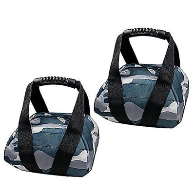 Boeyaa Fitness håndvægte, kraftige styrke sandsække Bærbare bløde sandsække Kettlebells Blå 2 PACK
