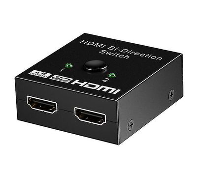 Coosilo Hdmi Switcher, to indgange og en udgang, understøtter 4k tovejs delt skærm