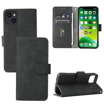 Etui til iphone 13 Mini Cover Premium læder med kortholder Flip Folio magnetisk etui etui coque - sort