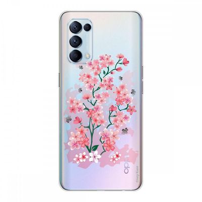 Crazy Kase Shell Til Oppo Find X3 Lite Soft Silicone 1 Mm, Kirsebærblomster