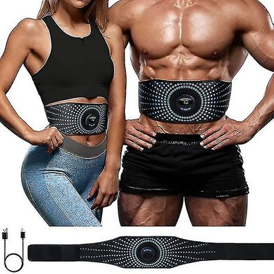 Ladattava Abs Muscle Trainer Flex -vyö naisille Miehet, 6 tilaa 15 intensiteettitasoa