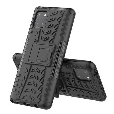 Shockproof rustning sag for Samsung s10 lite/m80s/a91 med støttefod all inclusive dække sort rpc1762