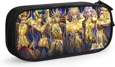 Kerota Anime Saint Seiya Penaali Pussilaatikko Meikkipussin säilytys Paperitavaroiden järjestäjä vetoketjulla takamustalle SAOE008062 VÄRI One Size