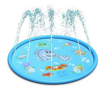 Yunshu Vand Spray Pad Børn leger i vand legetøj Play Mat Udendørs Lawn Mat dolphin