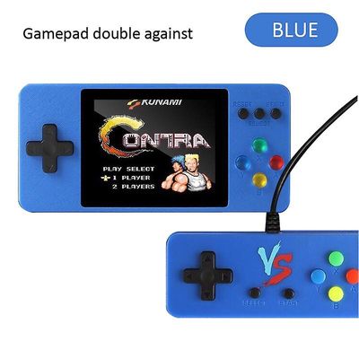 Ny generation håndholdt spil spiller med 3,0 tommer LCD Retro videospil konsol indbygget 500 spil pocket console til børn voksen BLÅ med Gamepad