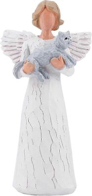 Ystävyyden kissaenkelihahmo - käsinmaalattu lemmikkieläinten menetyslahja