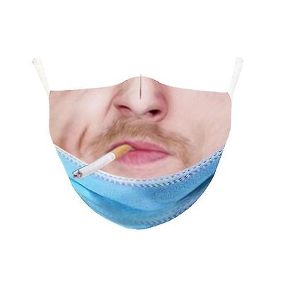 Mikasa Fake Mouth Cover Funny Realistisk Prank Ansigtsmaske D