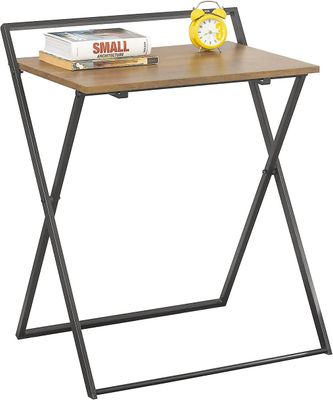 SoBuy FWT88-F Hemkontor fällbord för små utrymmen Svart+Natur