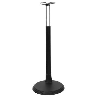 Nukketukipidike pyöreä pohja nukkenäyttöteline säädettävä nukke seisova teline Musta 24.00X10.00X10.00CM