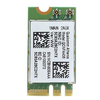 Langaton sovitinkortti Qualcomm Atheros QCA9377 QCNFA435 802.11AC 2.4G / 5G NGFF WIFI -KORTILLE Bluetoo Valkoinen vihreä