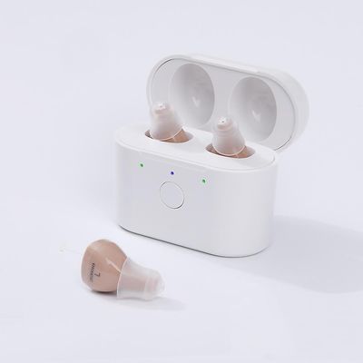 Muggyz Micro In-ear høreapparater Cic oppladbare Usynlig for døvhet Eldre Justerbar Beste trådløse høreapparat lydforsterker Huden