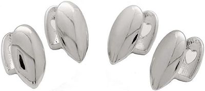 Wonderful Metal Grillz Vampire Torahampaat Dracula Hip Hop Grillit hampaillesi Silver 4 pcs