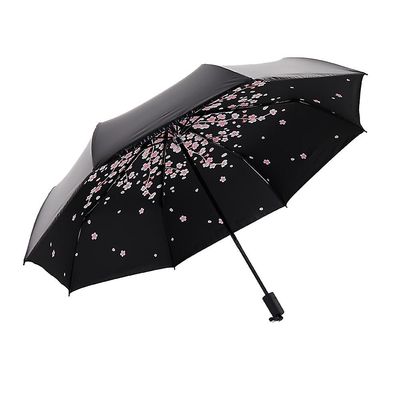Ruili 8 Bone Cherry Paraply Parasol Solcreme Foldbar Paraply