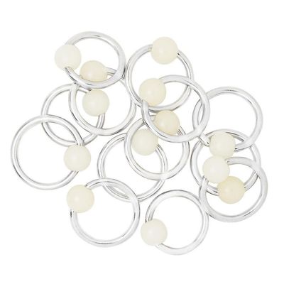 BodyJewelryOnine Pakke med 13 fangenskab ring 14g med glød i de mørke akryl perler