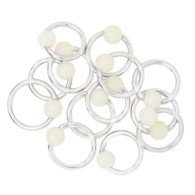 BodyJewelryOnline Pakke med 13 fangenskab ring 14g med glød i de mørke akryl perler