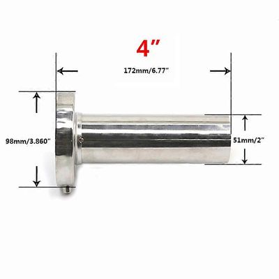 UNIVERSAALI 85mm 3.5" / 98mm 4'' / 110mm 4.5'' auto RUOSTUMATON KROMI ÄÄNENVAIMENNIN ÄÄNENVAIMENNIN