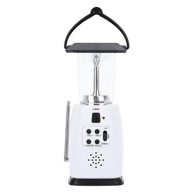 Kannettava käsikampi 8 LED-lyhtyä Salamavalo radion hätävalolla Aurinkosähkölamppu patikointiin, retkeilyyn, kalastukseen